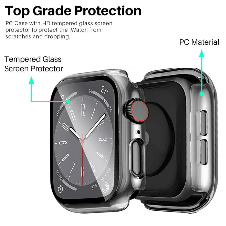 For Xiaomi Redmi Watch 3 PC Protective Case with Tempered Glass Screen  Protector Smart Watch Anti-Fall Cover - Transparent Wholesale