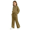 thumbnail image 4 of Coerni Kids 2 Piece Outfits High Collar Half Zipper Sweatsuit Jogging Outfits Jogger Sweatpants Soft Thermal Set Comfy Activewear, 4 of 9