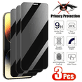 thumbnail image 2 of 3- Pack ( iPhone 13 mini ) Privacy Tempered Glass Screen Protector, 360 Protection, 9H Hardness, Anti-Shatter, Anti-Spy, Full Coverage, 2 of 12