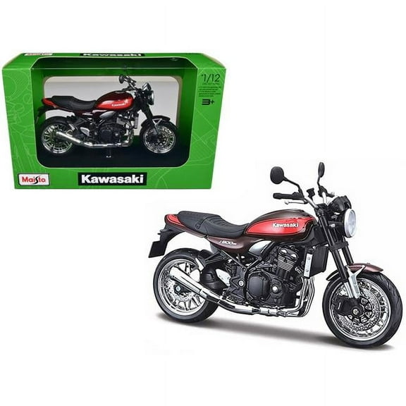 Maisto 32707BO Kawasaki Z900RS Stripes with Stand 1-12 Diecast Motorcycle Model, Brown & Orange
