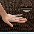 Subrtex Chenille Bathroom Rugs Soft NonSlip Super Water Absorbing