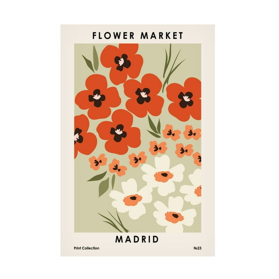 Trademark Fine Art NKTN   Flower Market Madrid Canvas Wall Art
