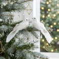 thumbnail image 6 of PONPRNGY 2Pcs Glitter Birds White Artificial Foam Feather Birds Clip on Christmas Tree Ornaments Wedding Home Wreath Decoration, 6 of 6