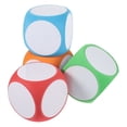 thumbnail image 2 of Miangastore 4Pcs DIY Rounded Foams Dice Draw Freely Blank Dice Erasable Dice Educational Toy, 2 of 9