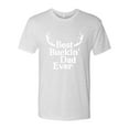 thumbnail image 2 of Wild Bobby, Best Buckin Dad Ever Funny Hunting, Father's Day, Men Premium Tri Blend Tees, Heather White, X-Large, 2 of 3