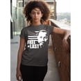 thumbnail image 2 of Free At Last Dr Martin Luther King Jr Quote Women's T-shirt, L, Charcoal, 2 of 6
