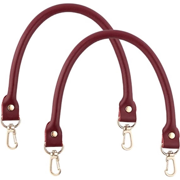 Dsseng 2 Pieces 15.7 Inch Leather Replacement Handles Purses Straps Shoulder Bag Strap with Swivel Lobster Buckles