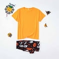 thumbnail image 5 of Odeerbi Matching Family Halloween Pajamas Sets Halloween Printed Family Outfits Sets 2025 Casual Short Sleeve Top with Bottom Home Wear Loungewear Sleepwear Jammies for Dad, 5 of 6