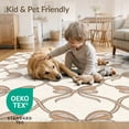 thumbnail image 4 of ODIKA Dainty Scattered Loops Delicate Border Trellis Coquette Ribbon Refined Non-Slip Chair-Friendly Floor for Dining Room, Under Table, Office, 4 of 7