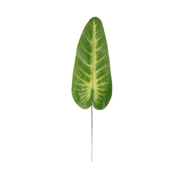 Moyic 20 bolsas de hermosos arreglos florales verdes con hojas de sandía simuladas, Canna Indica simulada fácil y conveniente Decoración Oreja de elefante grande