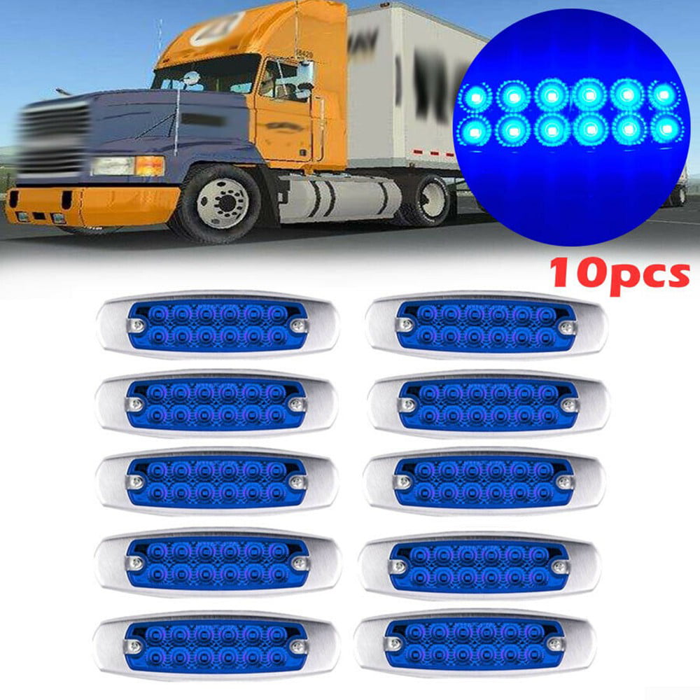 1x 3.8" Marker Side Light 6 LED Indicators Clearance For Truck Trailer 12V Green
