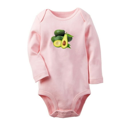 

Fruit Avocado Image Print Cute Rompers Newborn Baby Unisex Bodysuits Infant Jumpsuits Toddler 0-12 Months Kids Long Sleeves Oufits (Pink 0-6 Months)