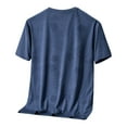 thumbnail image 7 of Fnooota Mens Casual T-shirts, Breathable Relaxed Fit Stretch Short Sleeve Summer Tops Dark Blue Size L-5XL, 7 of 7