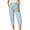 Light Blue, variant on yillto S-3XL Capris Pant for Womens Straight Leg Casual Pants Elastic Bottom Cropped Jogger Sweatpants