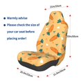 thumbnail image 3 of Wukai Love Carrot Full Set Car Seat Covers with Soft Padding Universal Auto Front Seats Protector and Cushion Mat, 3 of 5