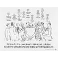 thumbnail image 2 of Charles Saxon 24x19 Black Ornate Framed Double Matted Museum Art Print Titled: It's Time for the People Who Talk About Pollution to Join the People Who Are Doing Something About It, 2 of 5