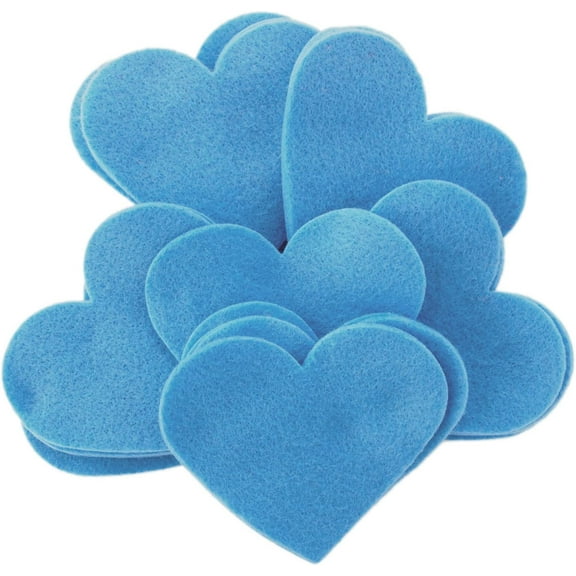 Playfully Ever After 3 Inch 28pc Felt Hearts (Militia Blue)