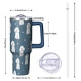 thumbnail image 2 of OBREWU Poodle Dog and Footprint Tumbler with Handle and Lid,Poodle Dog and Footprint 40oz Double Wall Vacuum Insulated Tumbler,Cups Gift for Women and Men, 2 of 7