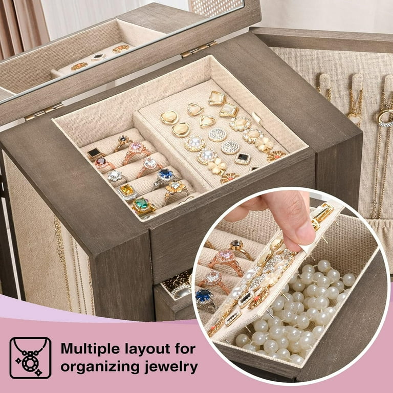 Ewelry Box for Women hotsell 3 Layers Large Jewelry Organizer