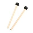 thumbnail image 3 of Baquetas de percusión de 2 piezas con cabeza de goma y mango de madera multifuncional para hacer ejercicio. Cabeza plana, 3 of 9