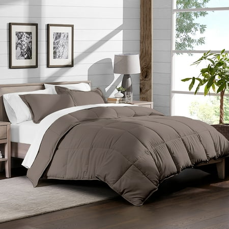 5 Piece Bed In A Bag Twin Xl Extra Long Comforter Set Taupe