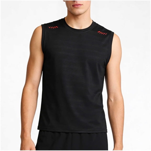 Jyeity Mens Tank Tops Silk Sporty Crew Neck Tank Tops, Gym Casual Breathable Tank Top