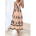 thumbnail image 3 of PRETTYGARDEN Womens Floral Maxi Dress Sleeveless Vneck Belt Ruffle Long Dresses Boho Summer Beach Vacation Clothes, 3 of 10