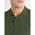thumbnail image 5 of Free Assembly Men's Cozy Yarn Textured Pique Polo Sweater with Short Sleeves, Sizes XS-3XL, 5 of 5
