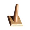 thumbnail image 1 of Exhibidor de anillos para un solo dedo, soporte de cono, soporte de madera para almacenamiento de joyas. marrón, 1 of 9