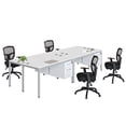 thumbnail image 3 of Boss Office Products Simple System 60" x 30" Quad Desks with (4) Pedestals, White, 3 of 8