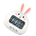thumbnail image 3 of Cute White Bunny Digital Timer - 99H Countdown Timer with Large Display, Magnetic Back & Kickstand, Easy-to-Operate Reminder for Kids' Learning, Cooking & Daily Tasks (AAA Battery Not Included) -, 3 of 6