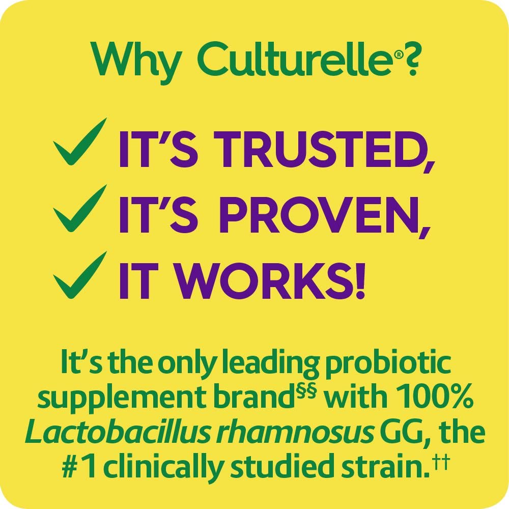 Culturelle Digestive Daily Probiotic Chewable Tablets for Digestive Health, Fresh Orange, 24 Count - image 4 of 10