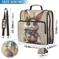 thumbnail image 3 of Circular Folder Package 13.6*3.5*12.4 Inches ,Binder Bag，Binder Organizer，Zipper Binder，3 Ring Binder ,Suitable for Work Cartoon Beautiful Brown Rabbit, 3 of 8