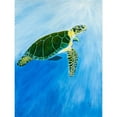 thumbnail image 2 of Odum, Jan 15x18 Gold Ornate Wood Framed with Double Matting Museum Art Print Titled - Green Turtle, 2 of 4