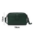 thumbnail image 2 of Bandolera de un solo hombro de Cuero Simple, bolso para teléfono móvil a la moda, color verde, 2 of 6