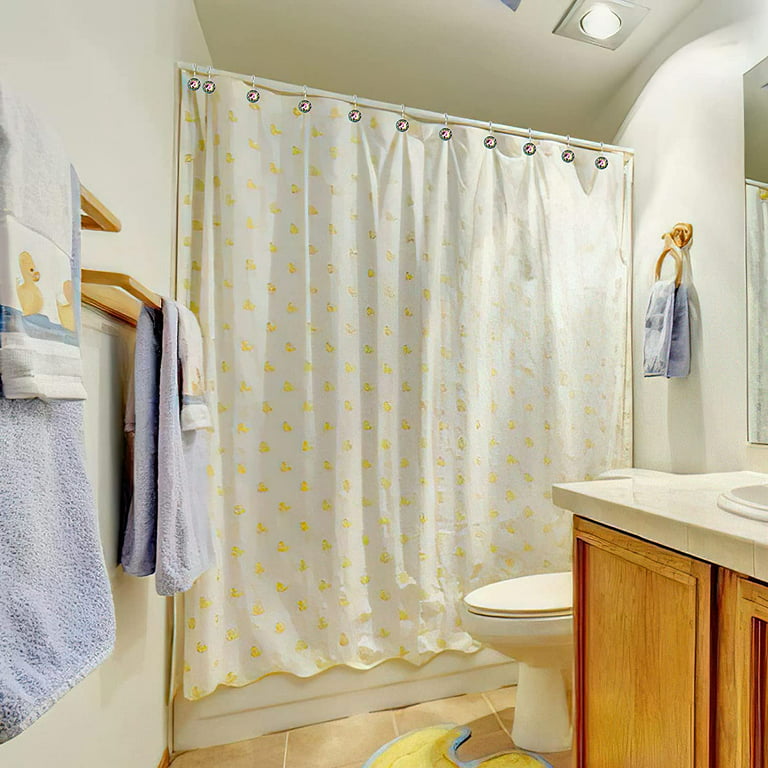 Crystal Shower Curtain Hooks for Bathroom, 12pcs Bling Rhinestone