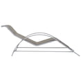 thumbnail image 3 of vidaXL Chaise Longue Textilène et Aluminium Taupe, 3 of 5
