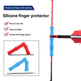 thumbnail image 4 of 15 Set Adult Bow Finger Guard Silicone Rubber Archery Protective Take Without Finger Guard Black, 4 of 5