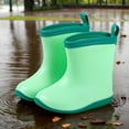 thumbnail image 2 of Gelikeya Boys Rain Boots Cute Patterns Outdoor Wear Natural Rubber Boots Outerwear (Green, Size 3.5-4 Years), 2 of 5