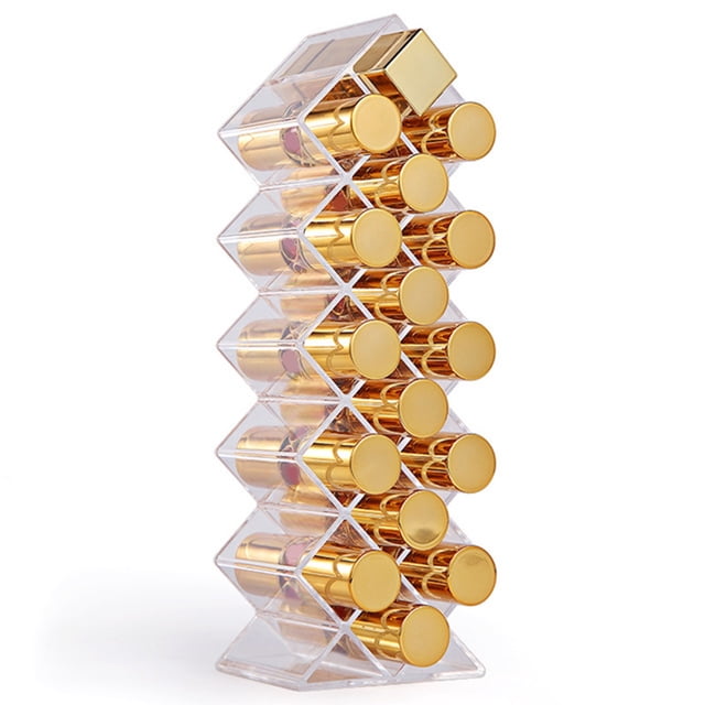 Organizador de lápices labiales con forma de pez, soporte de almacenamiento de brillo labial en forma de torre, tocador de maquillaje, exhibidor de tocador