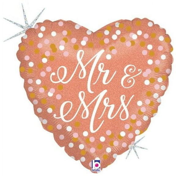 Rose Gold Mr. & Mrs. Mylar Balloon