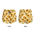 thumbnail image 5 of Lsque Modern Elegant Sunflower Printed Women's Running Shorts with Liner Pockets,Elastic Quick Dry Workout Athletic Gym Yoga Shorts,Womens High Waist Shorts-, 5 of 9