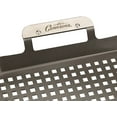 thumbnail image 4 of Camerons BBQ Grill Topper Grilling Pans (Set of 2) - Non-Stick Barbecue Trays w Stainless Steel Handles - Indoor Outdoor use for Meat, Vegetables & Seafood - Great Gift for Grill Lovers, 4 of 5