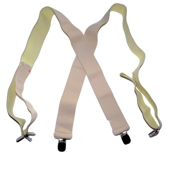 Holdup Suspender Company Inc Hold-ups 2" Wide undergarment Hidden Suspenders, X-Back W/ Patented No-Slip Silver Clips