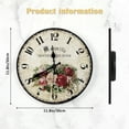 thumbnail image 2 of 12”MDF Wall Clock - Rose, 2 of 11