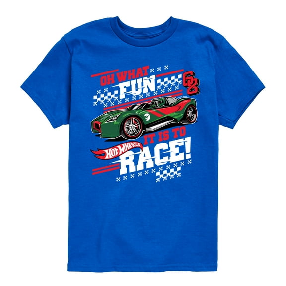 Hot Wheels - Oh What Fun It Is To Race - Toddler & Youth Short Sleeve Graphic T-Shirt