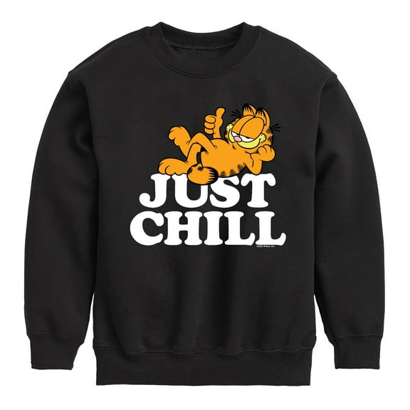 Garfield - Just Chill - Toddler And Youth Crewneck Fleece Sweatshirt