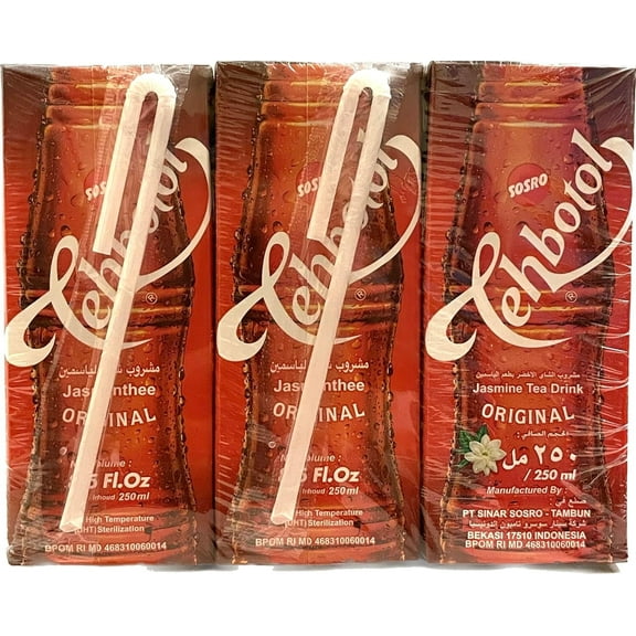 Sosro Teh Botol Original Jasmine Tea Drink, 24 Pack, 8 oz / 250ml