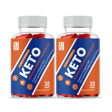 K1 Life Keto ACV Gummies, Official Support Maximum Strength (2 Pack)