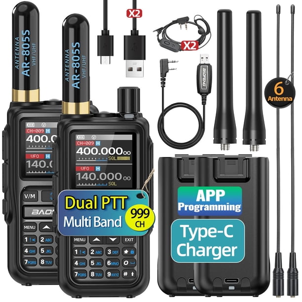 Walkie Talkies BAOFENG Radio UV-5R MINI portátil UV5R, paquete de 2 unidades